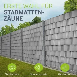 Sichtschutzstreifen PVC PVC Sichtschutzband 19cm x 35m für Gartenzäune