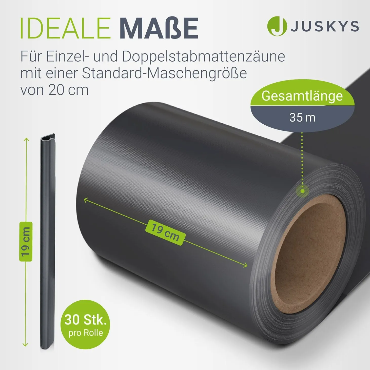 Sichtschutzstreifen PVC PVC Sichtschutzband 19cm x 35m für Gartenzäune