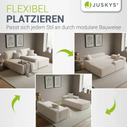 Sofa Coredo mit Cord Bezug & Dekokissen Gemütliche Couch mit Schaumstoff und Boxspringkern