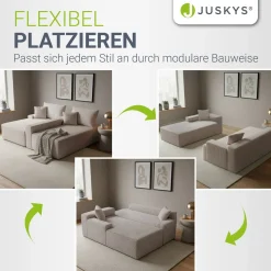 Sofa Coredo mit Cord Bezug & Dekokissen Gemütliche Couch mit Schaumstoff und Boxspringkern