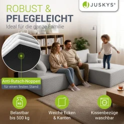 Sofa Coredo mit Cord Bezug & Dekokissen Gemütliche Couch mit Schaumstoff und Boxspringkern