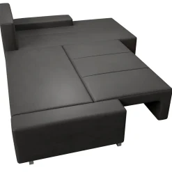 Sofa Davos mit LED Gemütliche Couch in L-Form mit Schlaffunktion