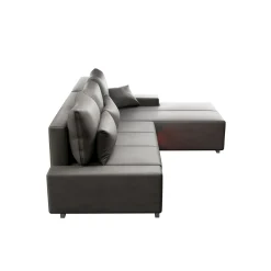 Sofa Davos mit LED Gemütliche Couch in L-Form mit Schlaffunktion