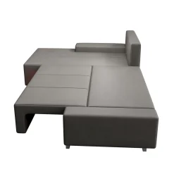 Sofa Davos mit LED Gemütliche Couch in L-Form mit Schlaffunktion