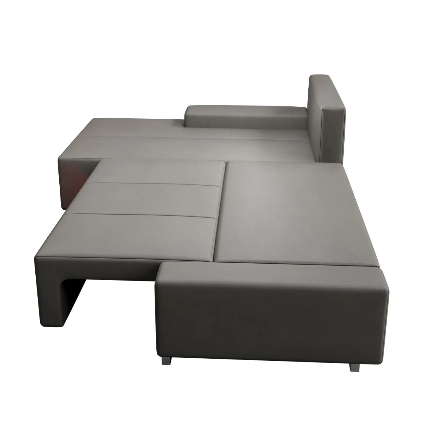 Sofa Davos mit LED Gemütliche Couch in L-Form mit Schlaffunktion