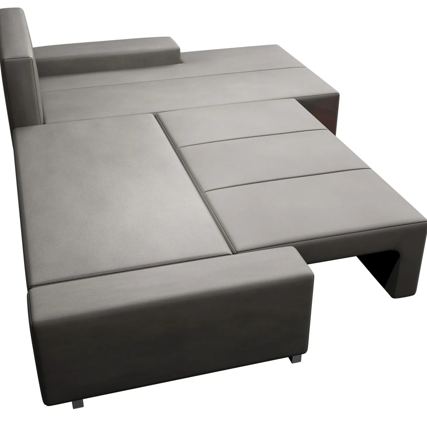 Sofa Davos mit LED Gemütliche Couch in L-Form mit Schlaffunktion