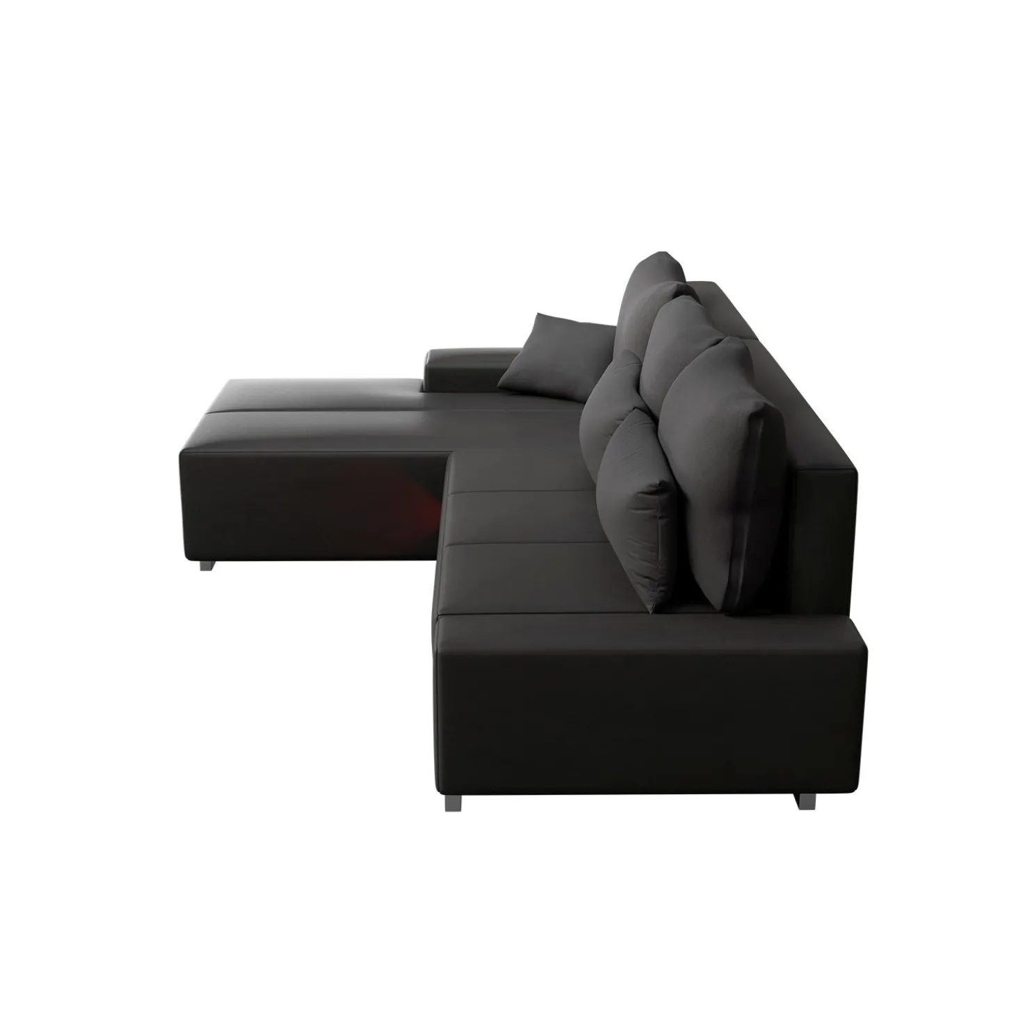Sofa Davos mit LED Gemütliche Couch in L-Form mit Schlaffunktion