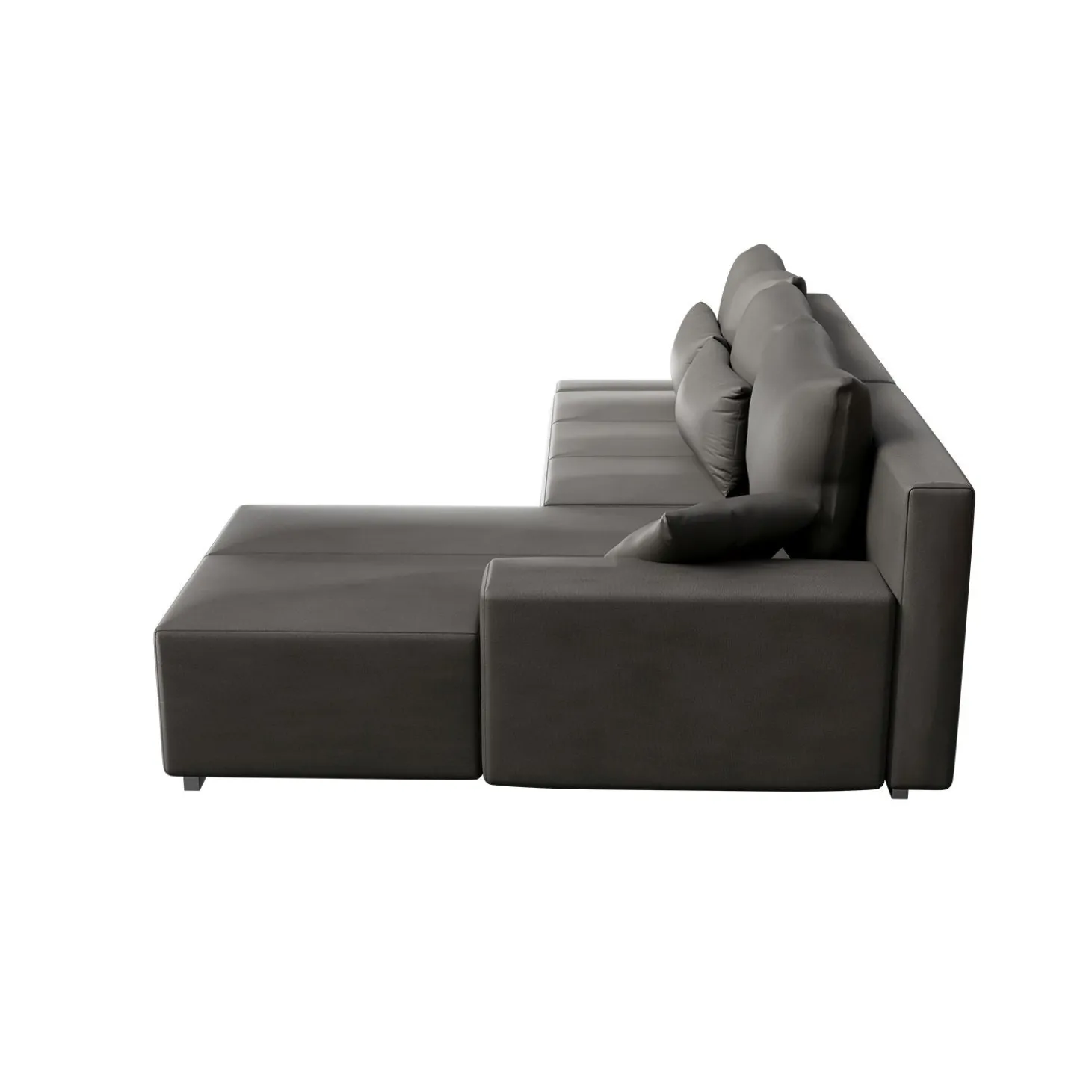 Sofa Davos mit LED Gemütliche Couch in L-Form mit Schlaffunktion