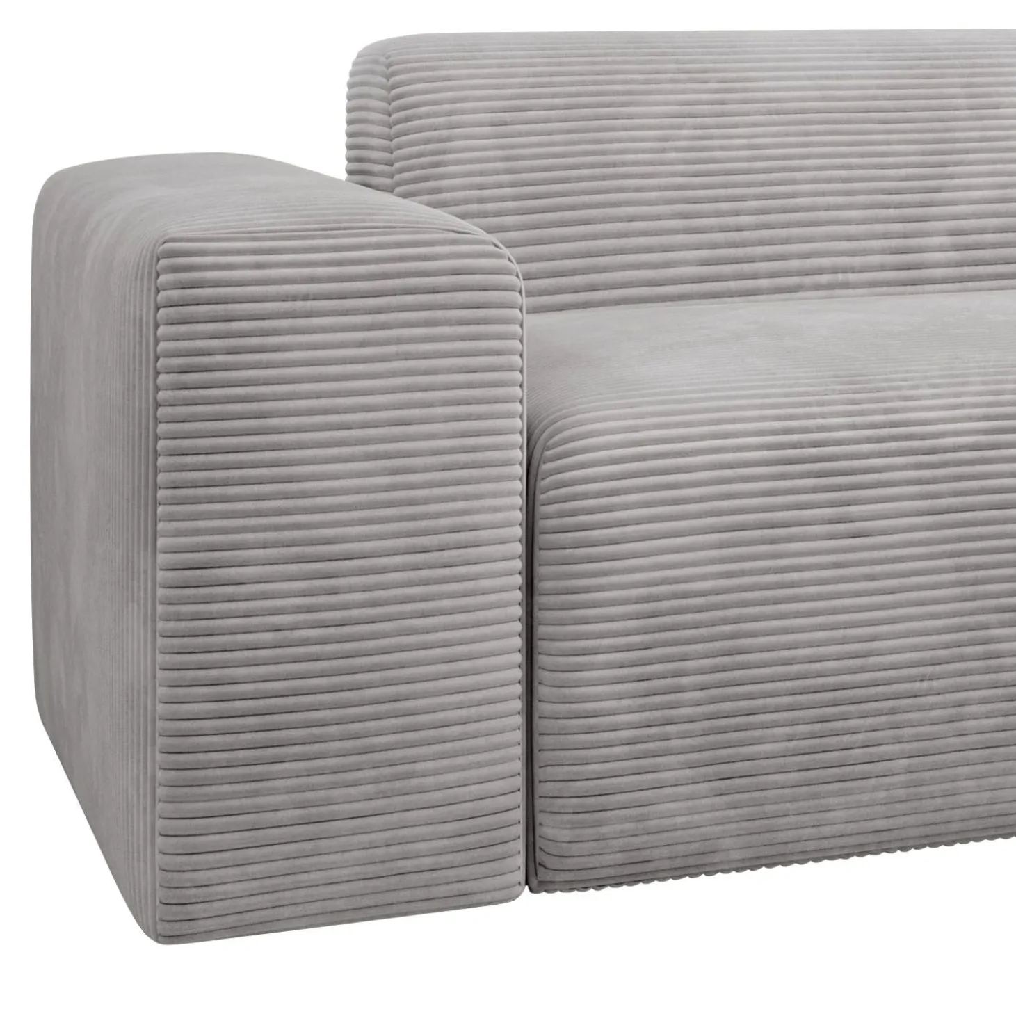 Sofa in L-Form Vals Gemütliche Couch in Cord-Optik