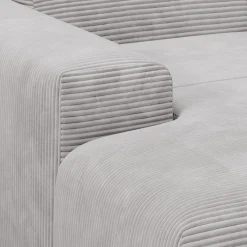 Sofa in L-Form Vals Gemütliche Couch in Cord-Optik