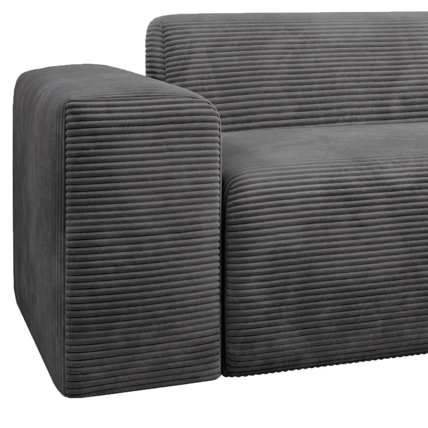 Sofa in L-Form Vals Gemütliche Couch in Cord-Optik