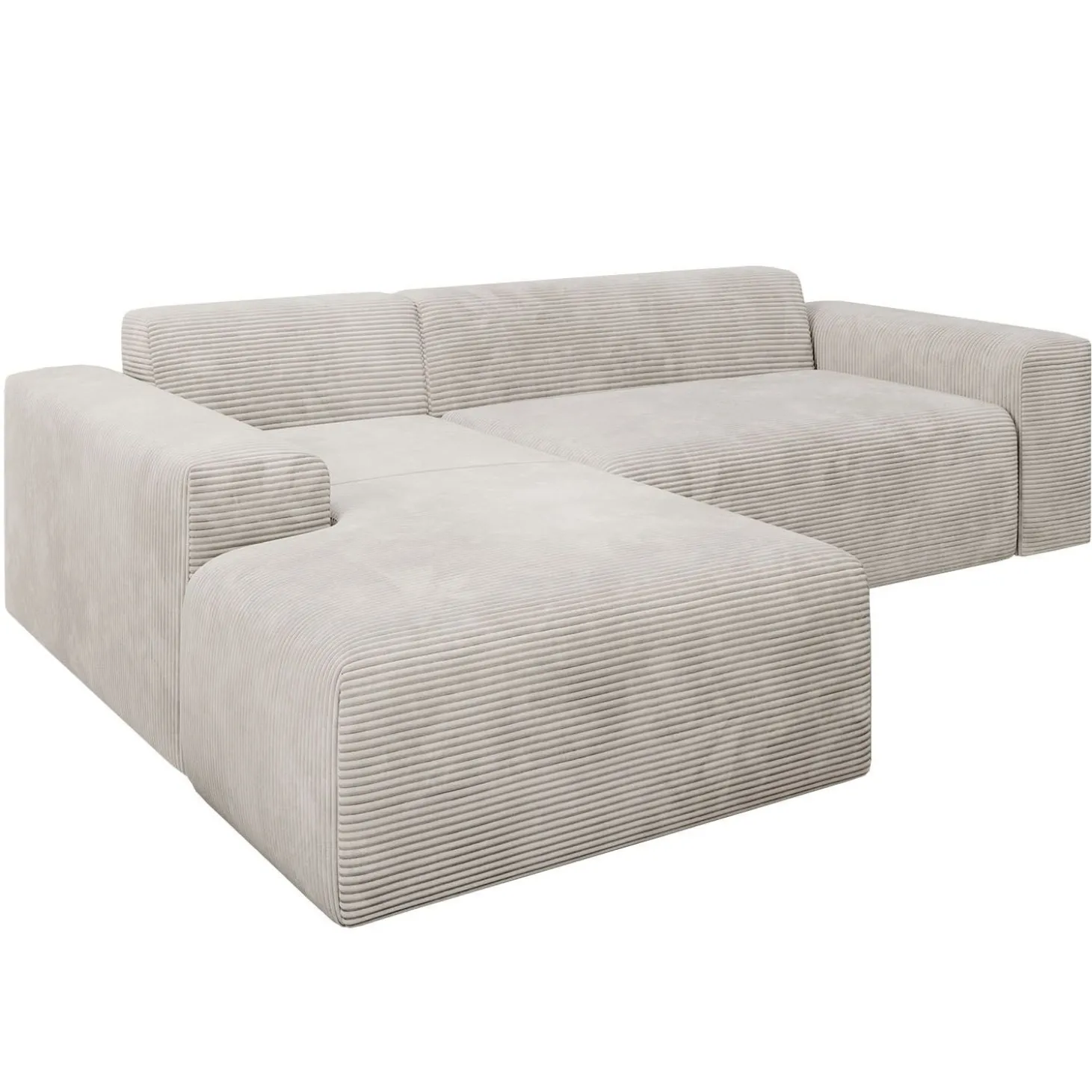 Sofa in L-Form Vals Gemütliche Couch in Cord-Optik
