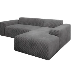 Sofa in L-Form Vals Gemütliche Couch in Cord-Optik