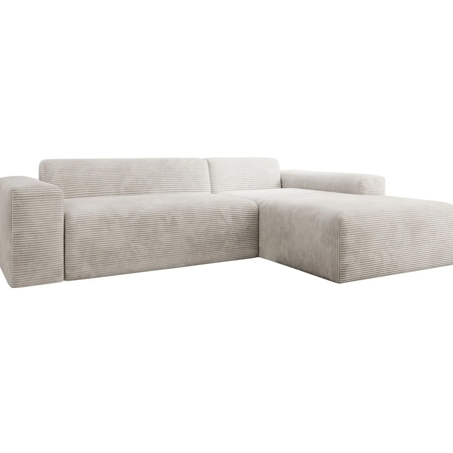Sofa in L-Form Vals Gemütliche Couch in Cord-Optik