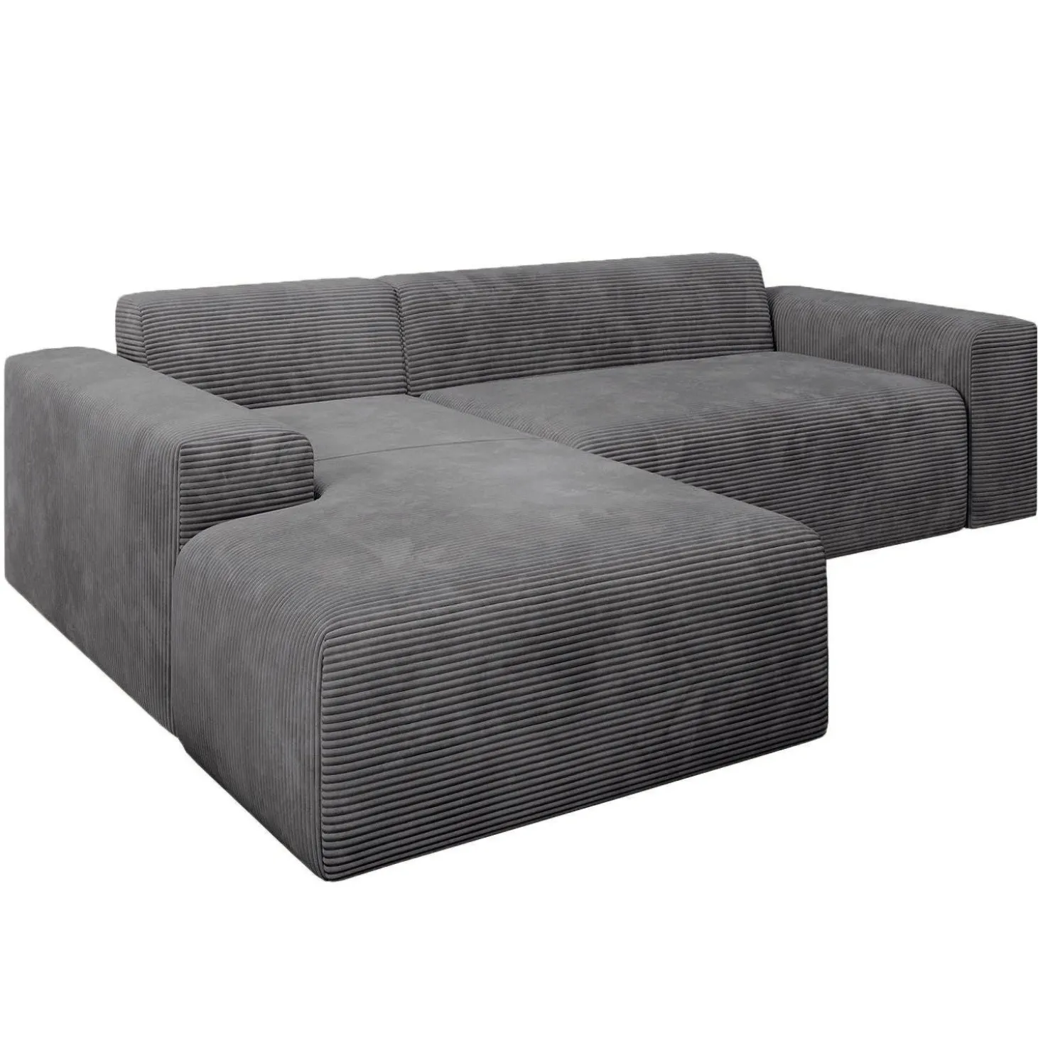 Sofa in L-Form Vals Gemütliche Couch in Cord-Optik