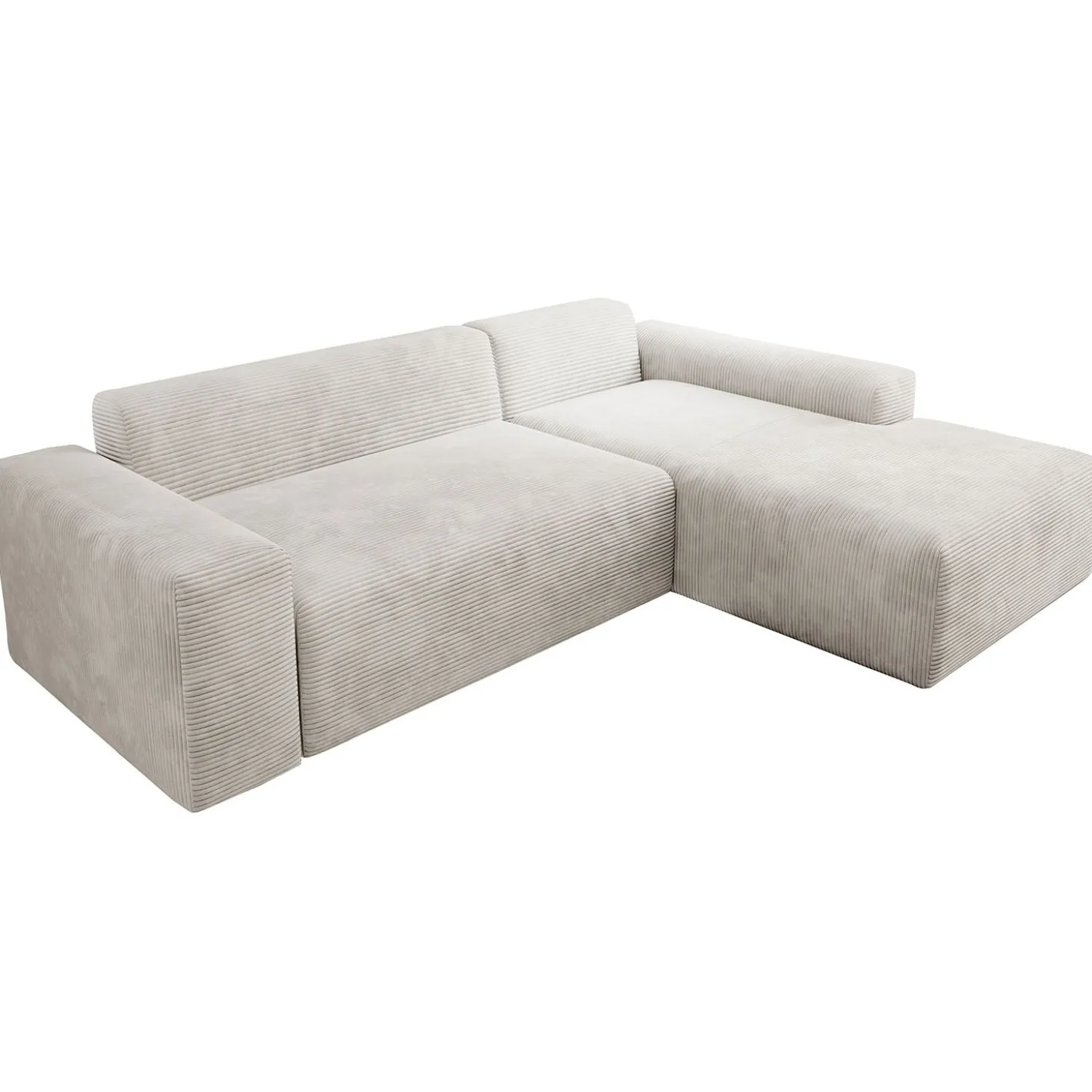 Sofa in L-Form Vals Gemütliche Couch in Cord-Optik