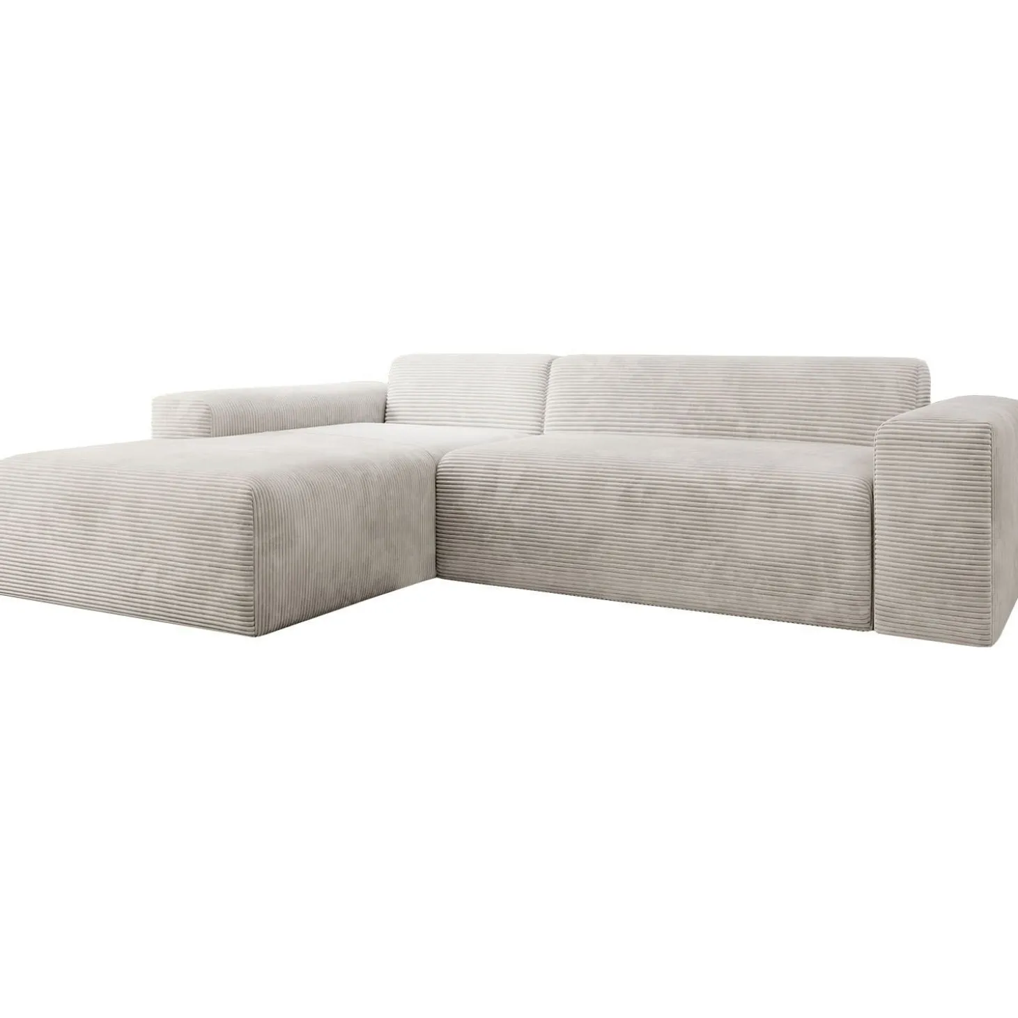Sofa in L-Form Vals Gemütliche Couch in Cord-Optik
