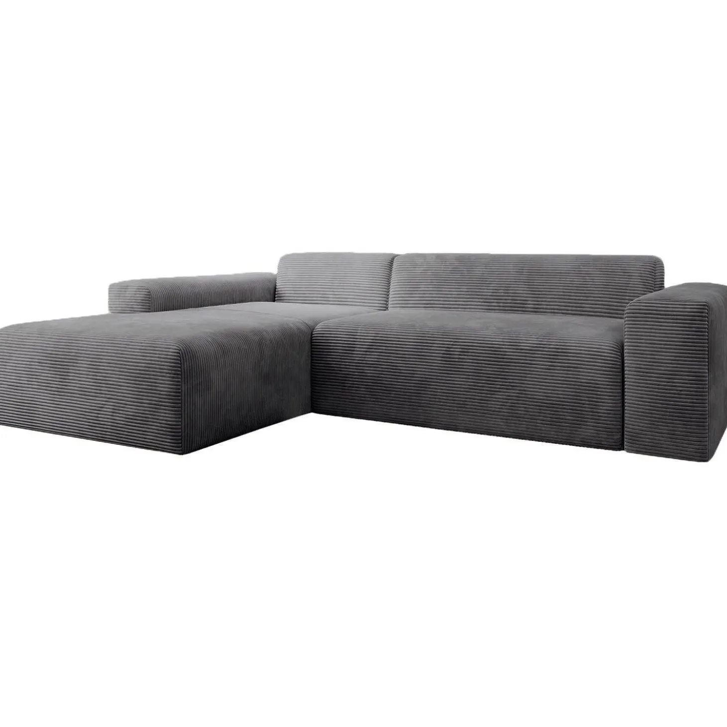 Sofa in L-Form Vals Gemütliche Couch in Cord-Optik