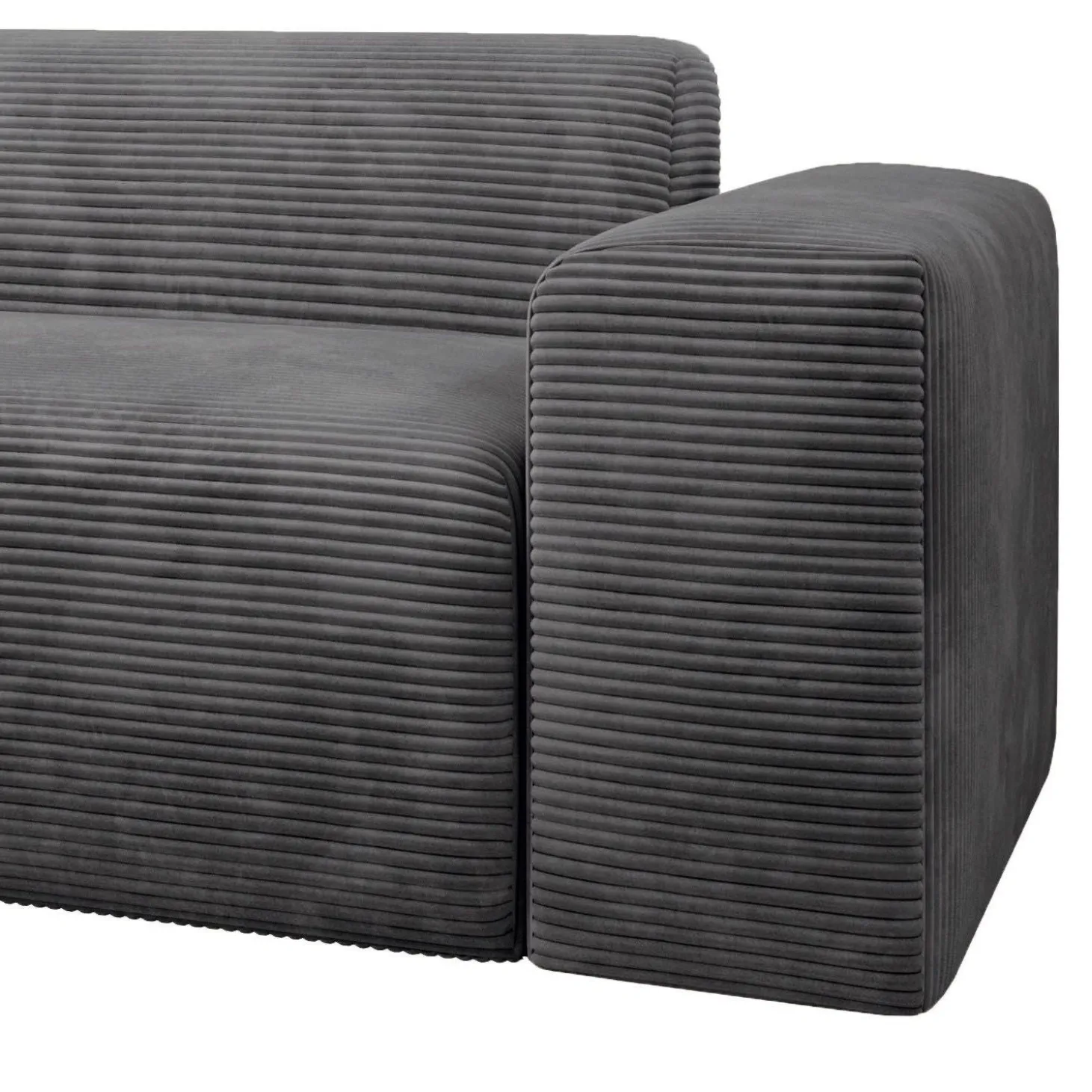Sofa in L-Form Vals Gemütliche Couch in Cord-Optik
