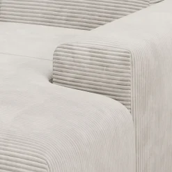 Sofa in L-Form Vals Gemütliche Couch in Cord-Optik