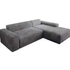 Sofa in L-Form Vals Gemütliche Couch in Cord-Optik