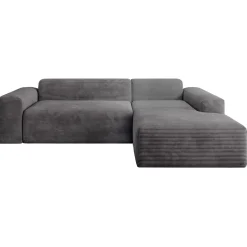 Sofa in L-Form Vals Gemütliche Couch in Cord-Optik