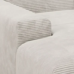 Sofa in L-Form Vals Gemütliche Couch in Cord-Optik