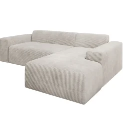 Sofa in L-Form Vals Gemütliche Couch in Cord-Optik