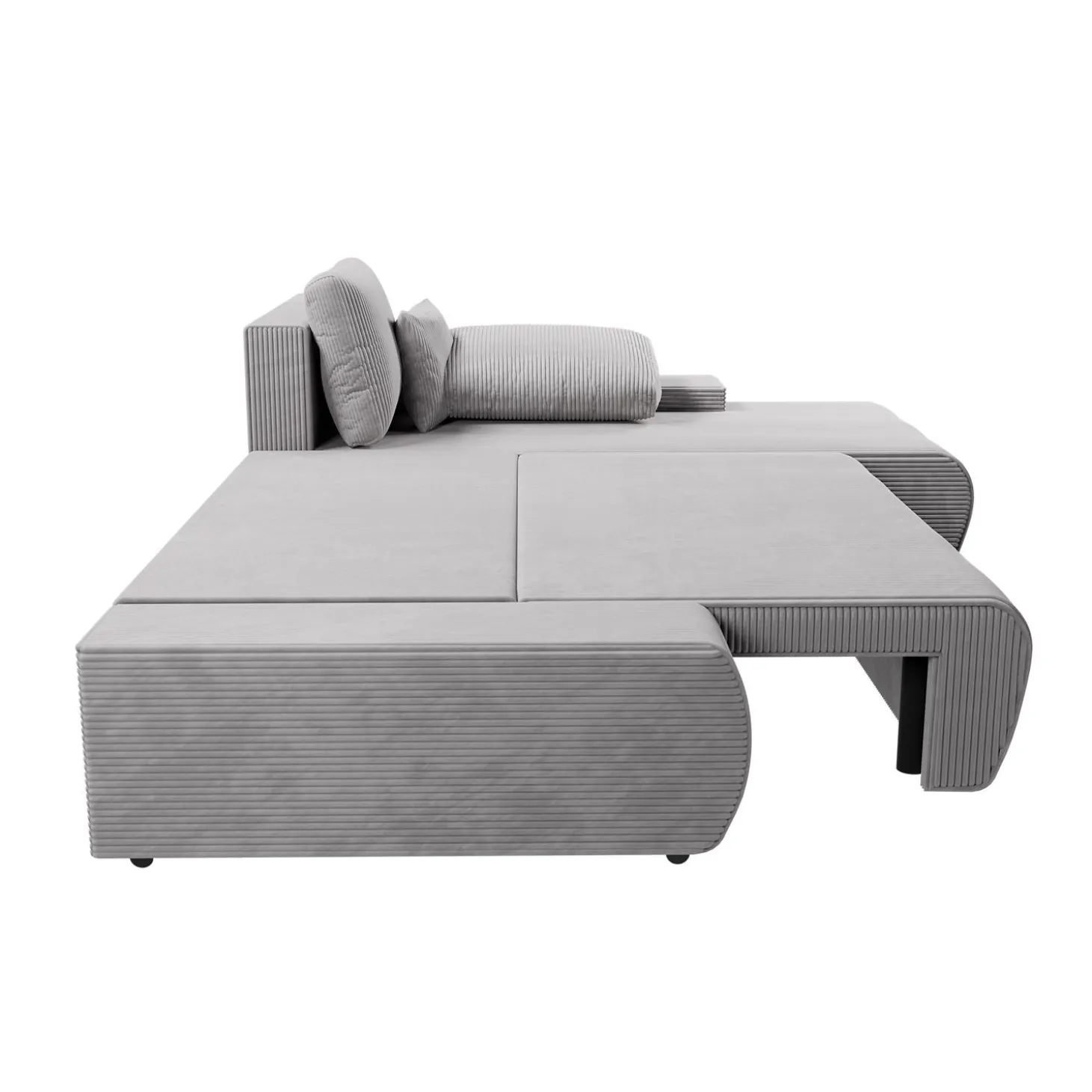 Sofa Iseo mit Schlaffunktion Trendige & bequeme Couch mit Cord-ähnlichem Stoff