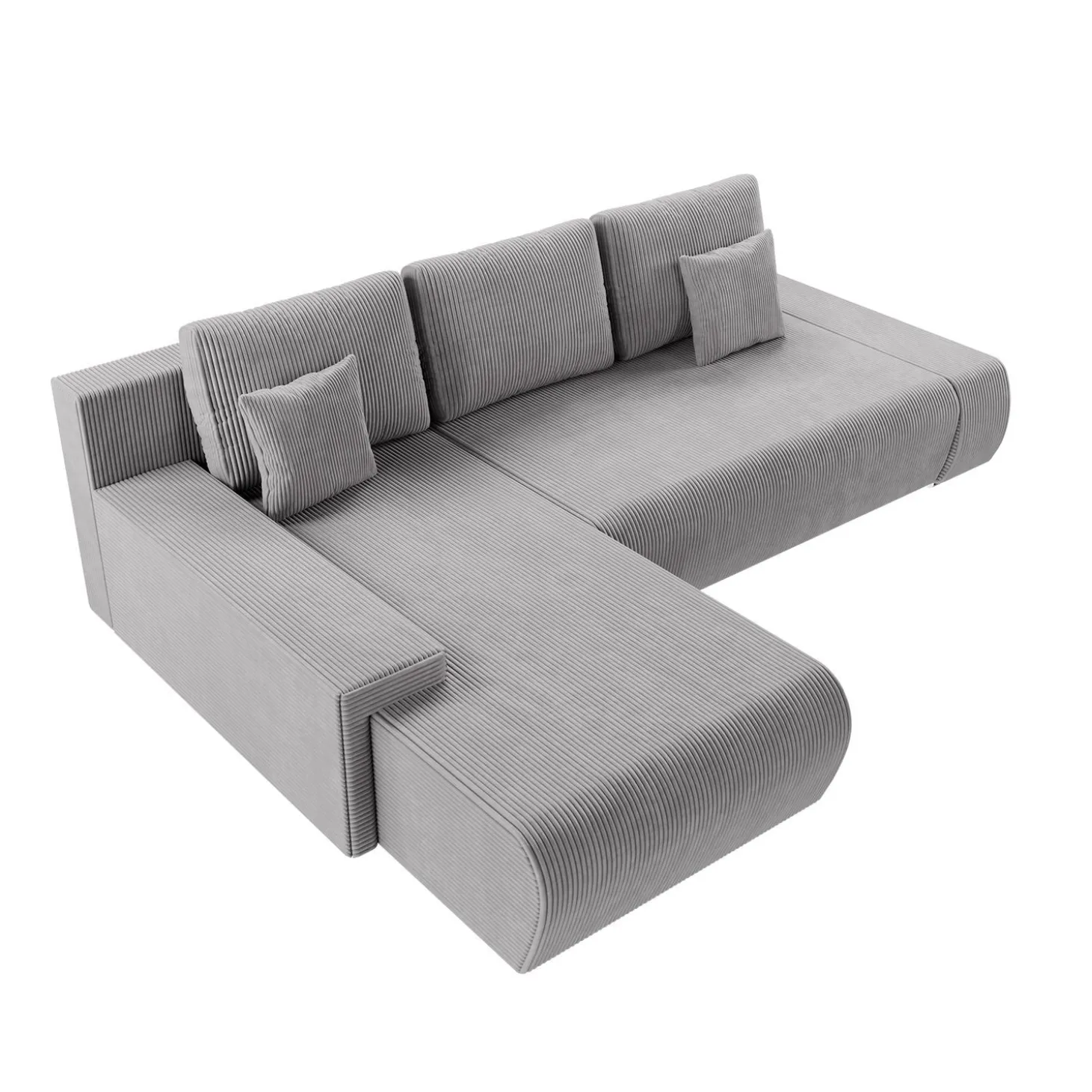 Sofa Iseo mit Schlaffunktion Trendige & bequeme Couch mit Cord-ähnlichem Stoff
