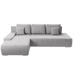 Sofa Iseo mit Schlaffunktion Trendige & bequeme Couch mit Cord-ähnlichem Stoff