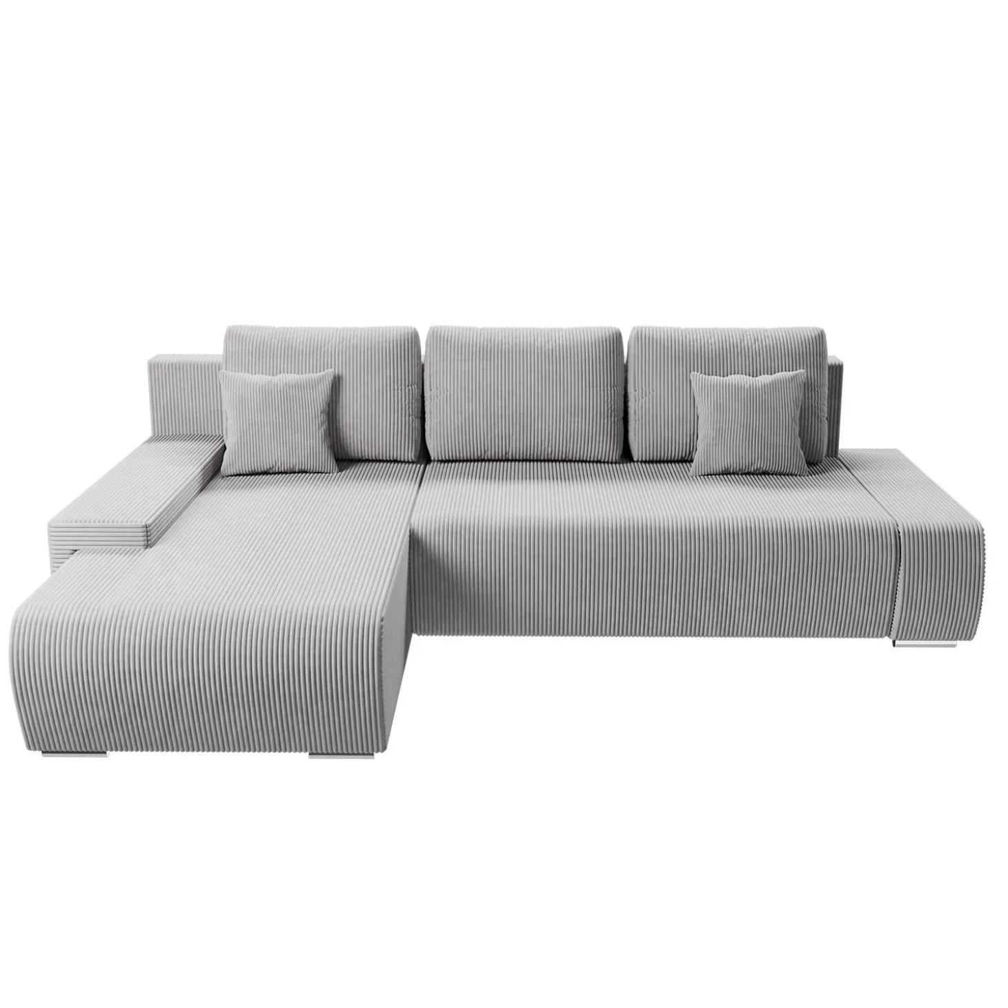 Sofa Iseo mit Schlaffunktion Trendige & bequeme Couch mit Cord-ähnlichem Stoff