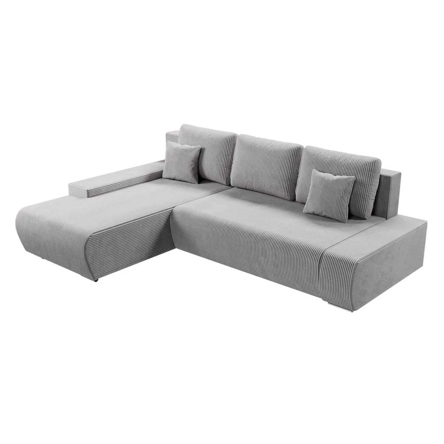 Sofa Iseo mit Schlaffunktion Trendige & bequeme Couch mit Cord-ähnlichem Stoff