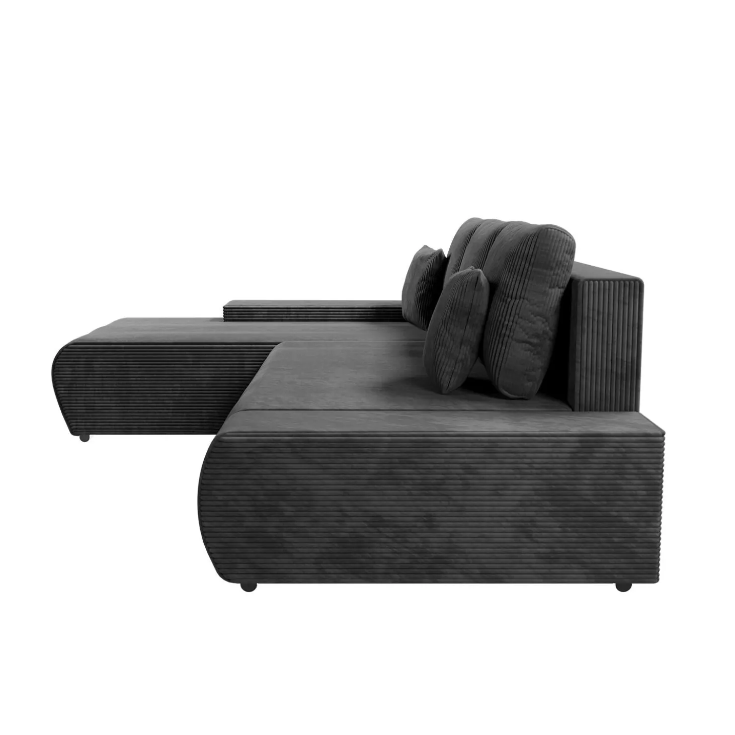 Sofa Iseo mit Schlaffunktion Trendige & bequeme Couch mit Cord-ähnlichem Stoff