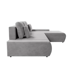 Sofa Iseo mit Schlaffunktion Trendige & bequeme Couch mit Cord-ähnlichem Stoff