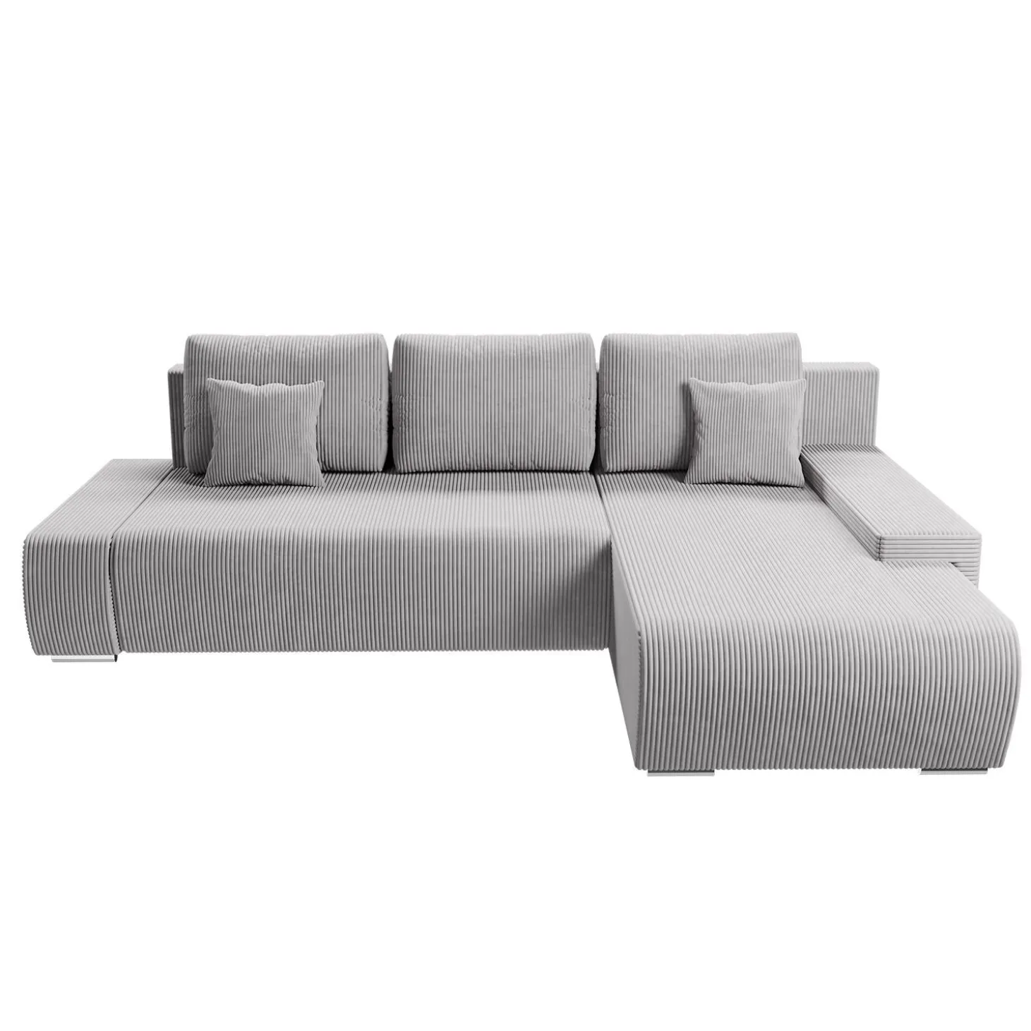 Sofa Iseo mit Schlaffunktion Trendige & bequeme Couch mit Cord-ähnlichem Stoff