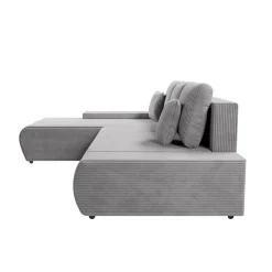 Sofa Iseo mit Schlaffunktion Trendige & bequeme Couch mit Cord-ähnlichem Stoff