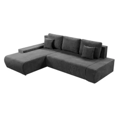 Sofa Iseo mit Schlaffunktion Trendige & bequeme Couch mit Cord-ähnlichem Stoff