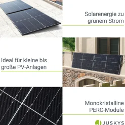 Solarmodul Risen RSM40-8-410M Monokristallines PERC-Modul mit 410 Watt Gesamtleistung