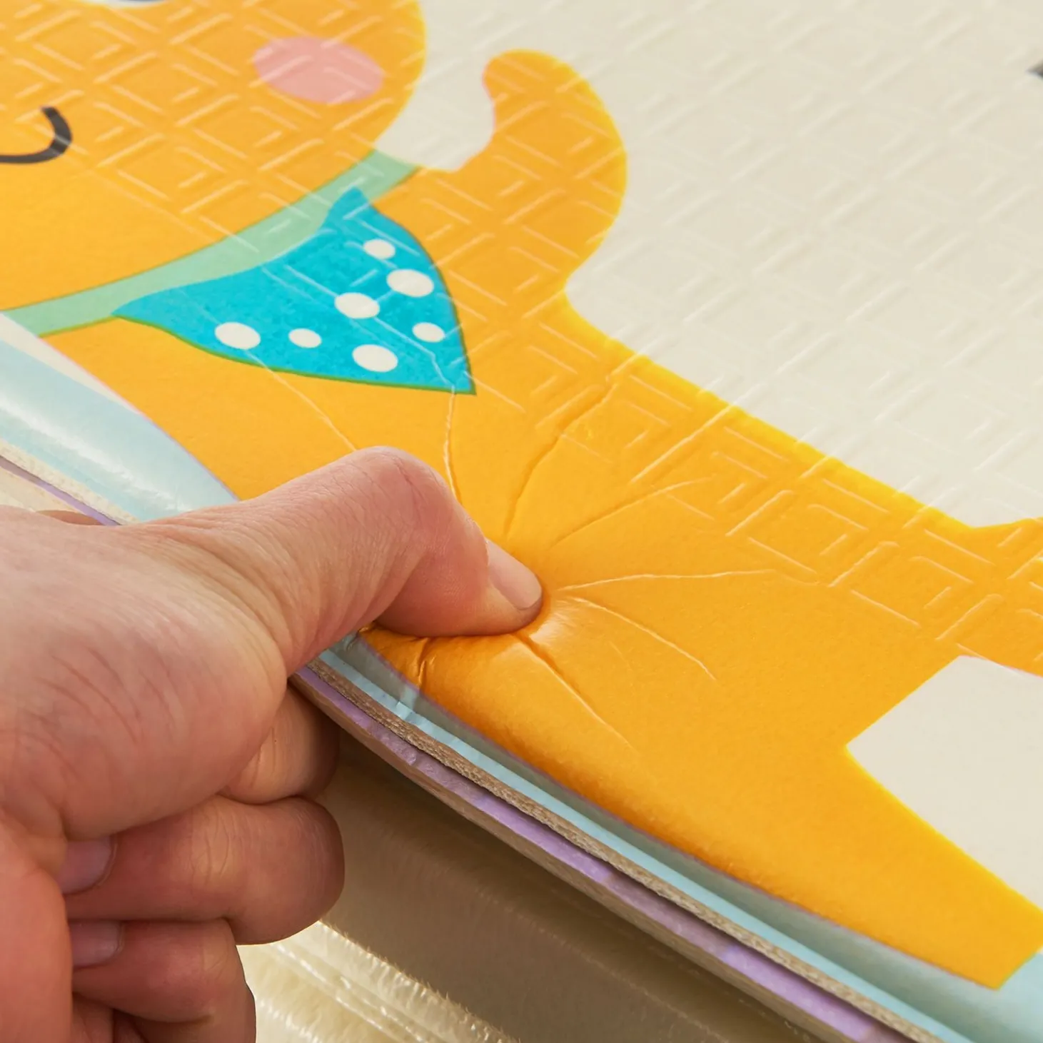 Spielmatte 180 x 200 cm mit diversen Tiermotiven Krabbelmatte für Babys & Kleinkinder - extra weich & pflegeleicht