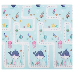 Spielmatte 180 x 200 cm mit diversen Tiermotiven Krabbelmatte für Babys & Kleinkinder - extra weich & pflegeleicht