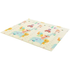 Spielmatte 180 x 200 cm mit diversen Tiermotiven Krabbelmatte für Babys & Kleinkinder - extra weich & pflegeleicht