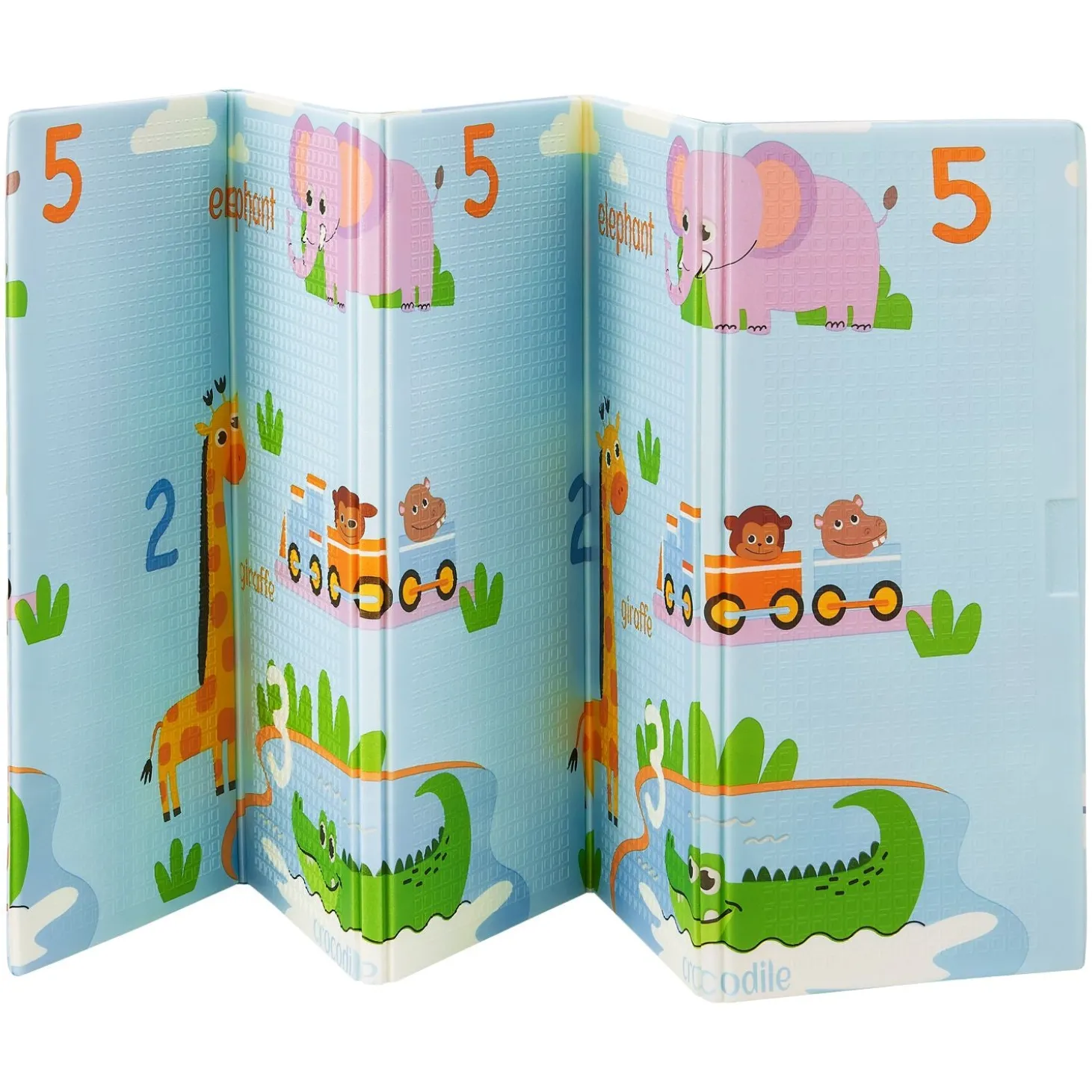 Spielmatte 180 x 200 cm mit diversen Tiermotiven Krabbelmatte für Babys & Kleinkinder - extra weich & pflegeleicht