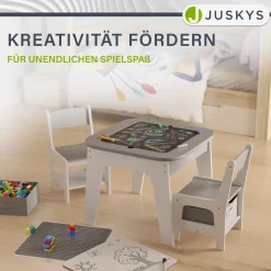 Spieltisch mit zwei Stühlen Milou Kinderspieltisch mit Stauraum & Schubfächern