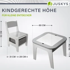 Spieltisch mit zwei Stühlen Milou Kinderspieltisch mit Stauraum & Schubfächern