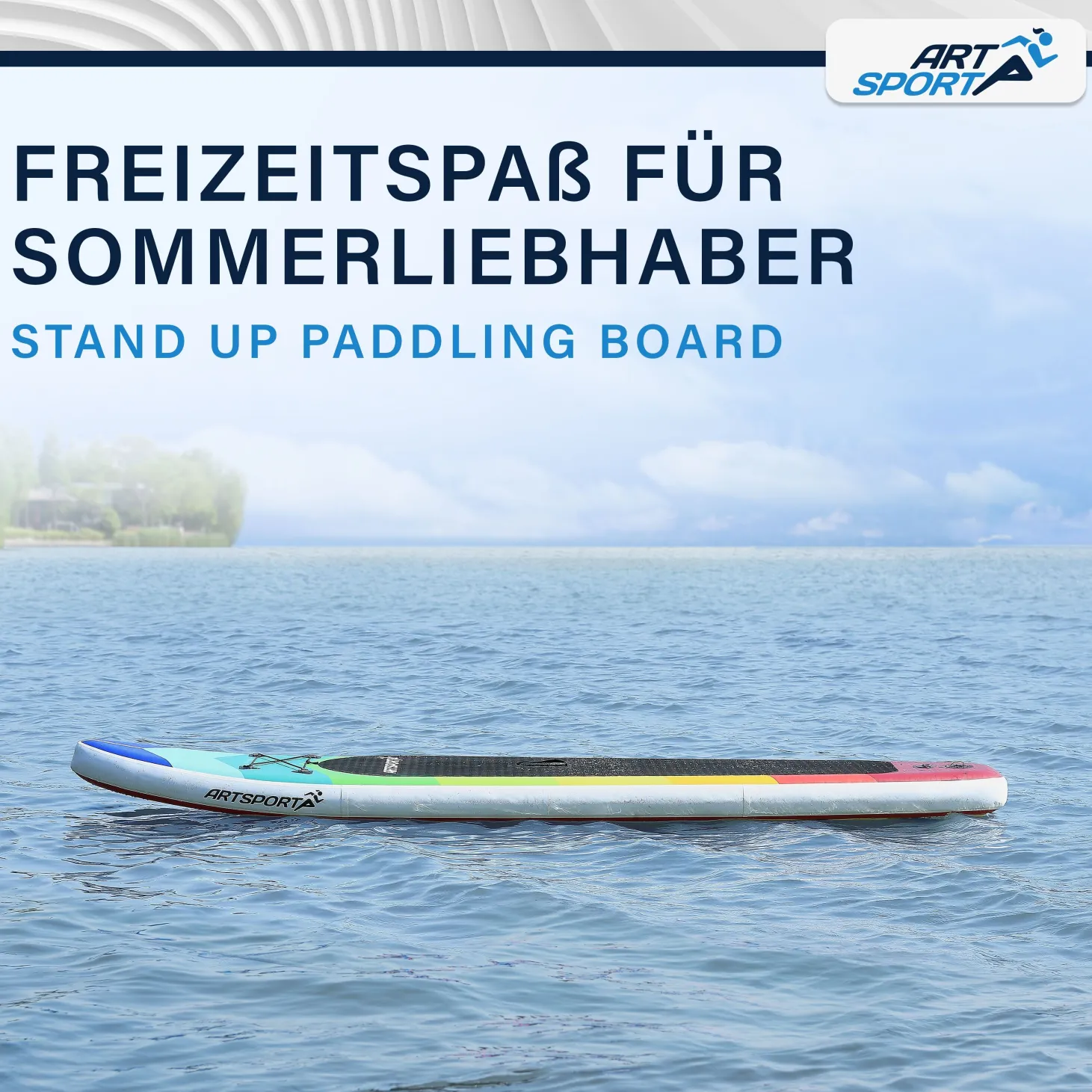 Stand Up Paddling Board - Komplett Set Aufblasbares SUP mit Paddel, Tasche, Leine & Zubehör