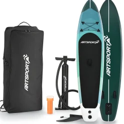 Stand Up Paddling Board - Komplett Set Aufblasbares SUP mit Paddel, Tasche, Leine & Zubehör