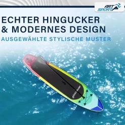 Stand Up Paddling Board - Komplett Set Aufblasbares SUP mit Paddel, Tasche, Leine & Zubehör