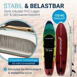 Stand Up Paddling Board mit Kajaksitz Aufblasbares SUP mit integrierter Action-Cam-Halterung