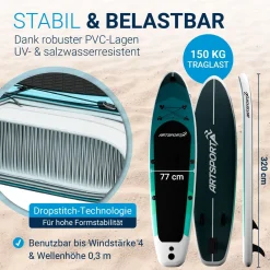 Stand Up Paddling Board mit Kajaksitz Aufblasbares SUP mit integrierter Action-Cam-Halterung